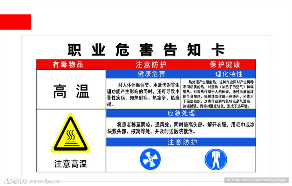 职业危害告知卡