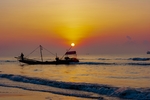 大海 落日