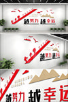 努力幸运文化墙
