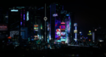 城市夜景建筑插画背景