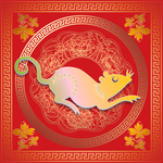喜庆窗贴鼠过年火爆海报