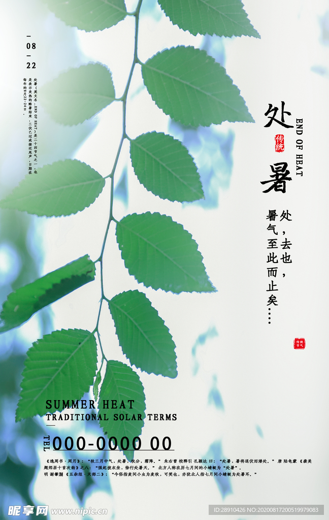 处暑节气传统节气中国夏日