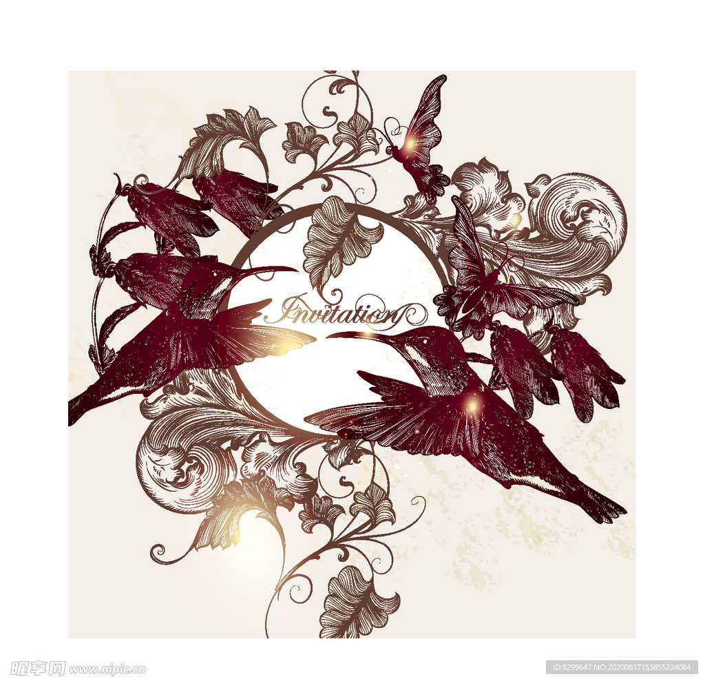 蜂鸟与花朵