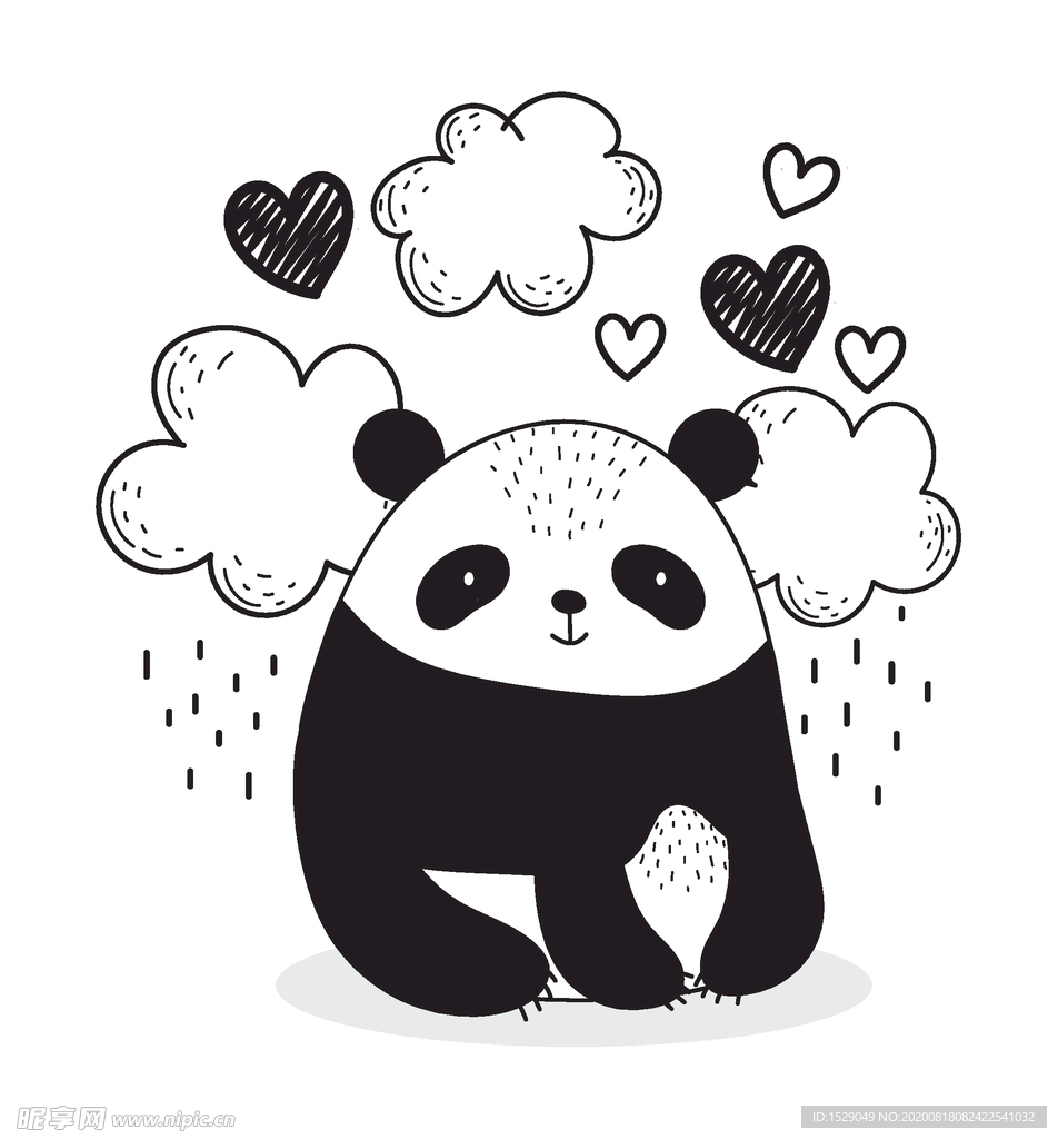 手绘可爱动物