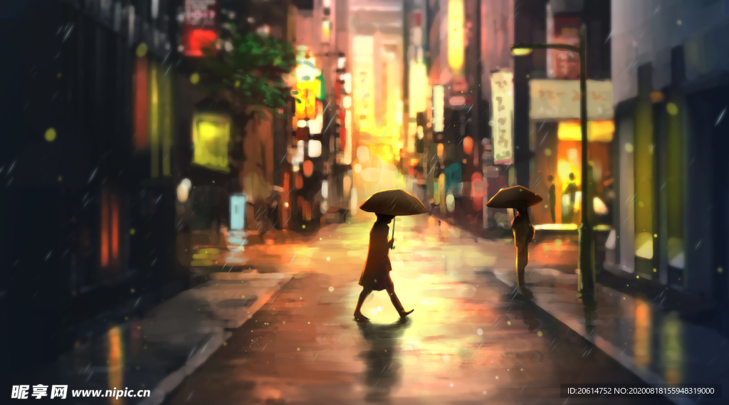 夜色下的街道漫画