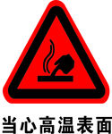 当心高温表面