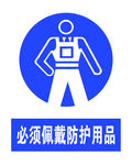 必须佩带防护用品