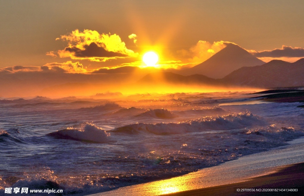 夕阳海景