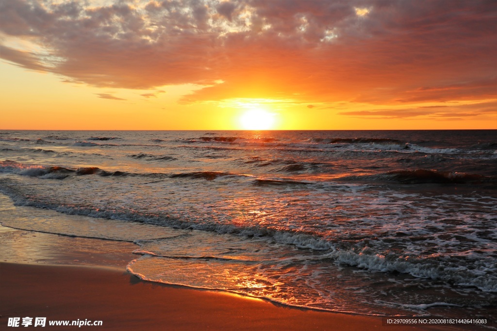 夕阳海景