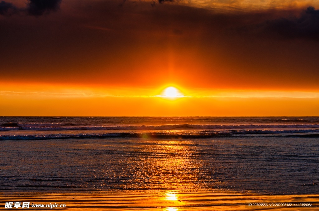 夕阳海景