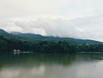 湖面森林旅游自然生态背景素材