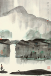 中式山水风景画