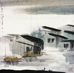 中式山水风景画