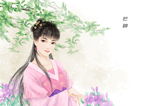 中国风节气手绘美女