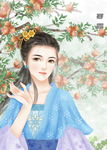 中国风节气手绘美女