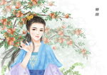 中国风节气手绘美女