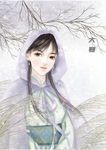 中国风节气手绘美女