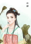 中国风节气手绘美女