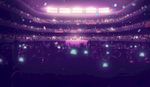 人群紫色色块气氛演唱会率叶插