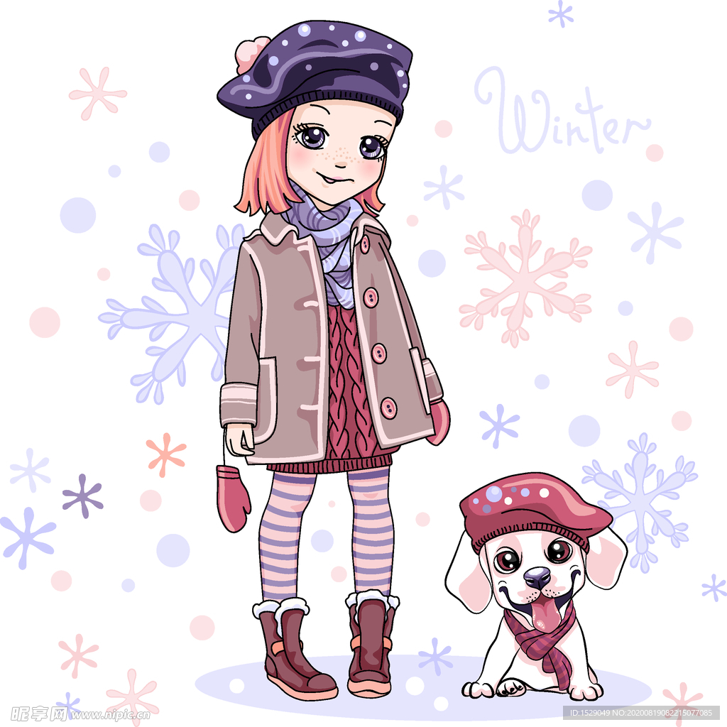 卡通时尚女孩