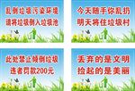 乱扔垃圾提示牌