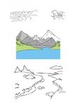 山河简笔画