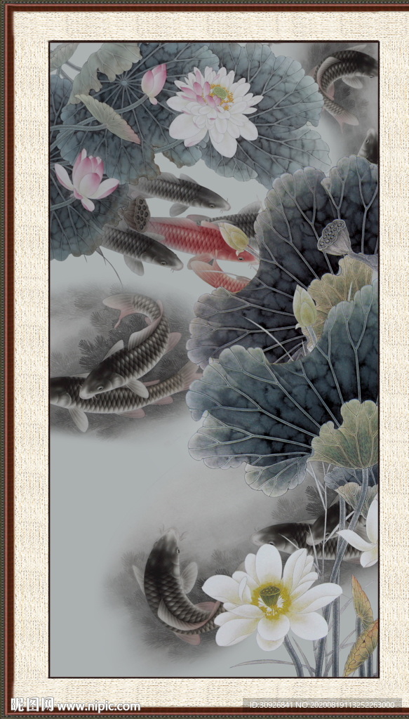 水墨荷花