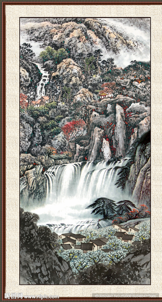 聚宝盆山水画