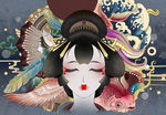 日系手绘女人插画图片