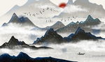 中国风山水背景