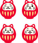 卡通招财猫套娃