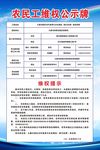 农民工维权公示牌
