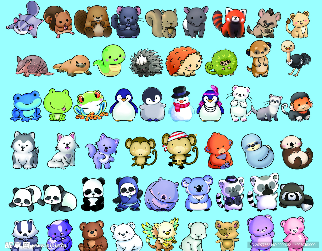 可爱卡通动物