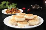 小烧饼夹咸菜