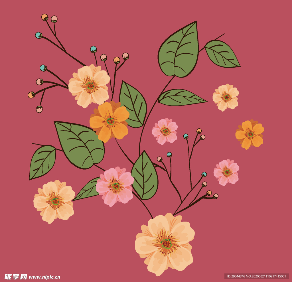 花枝 花元素