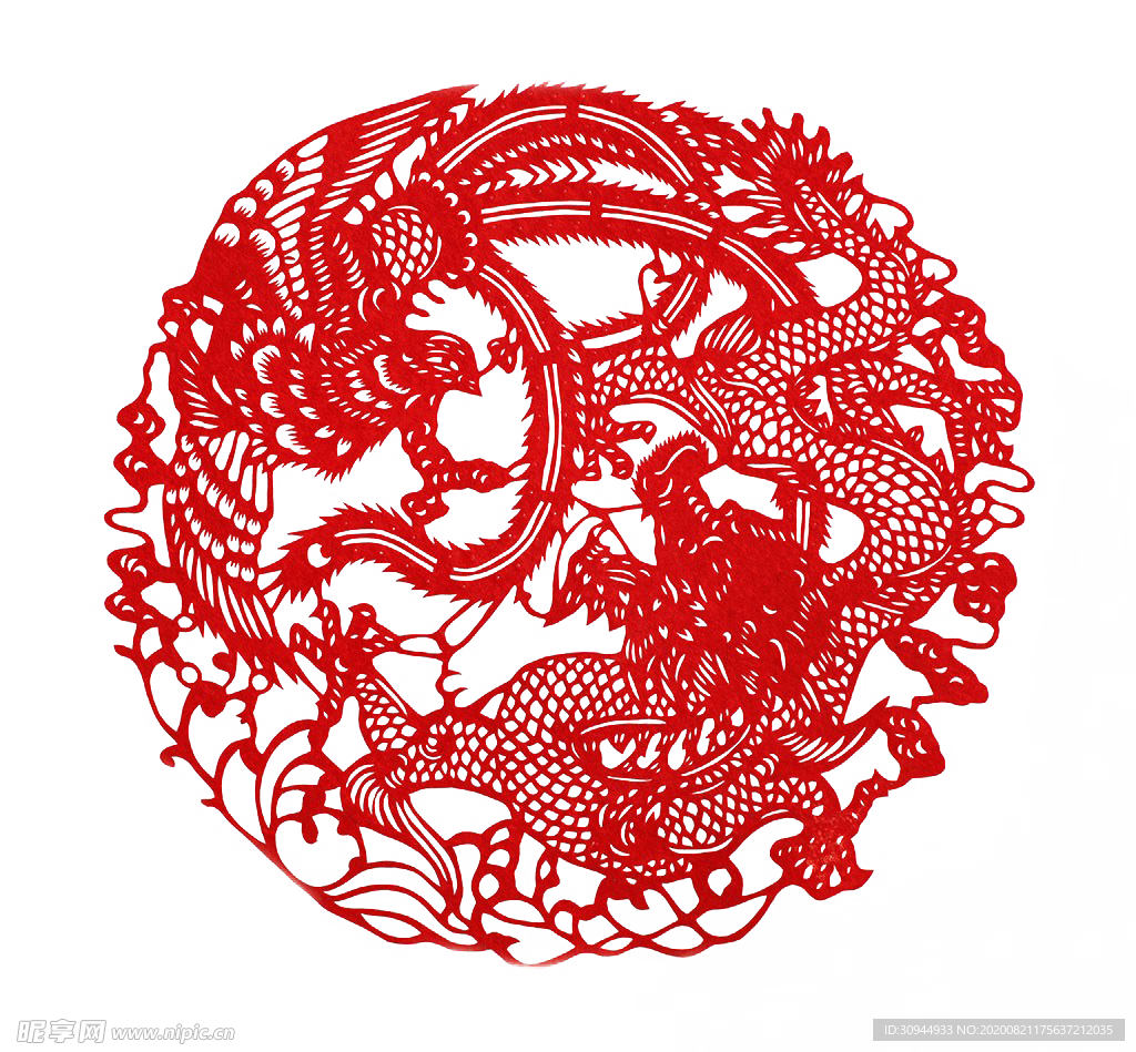 剪纸花鸟