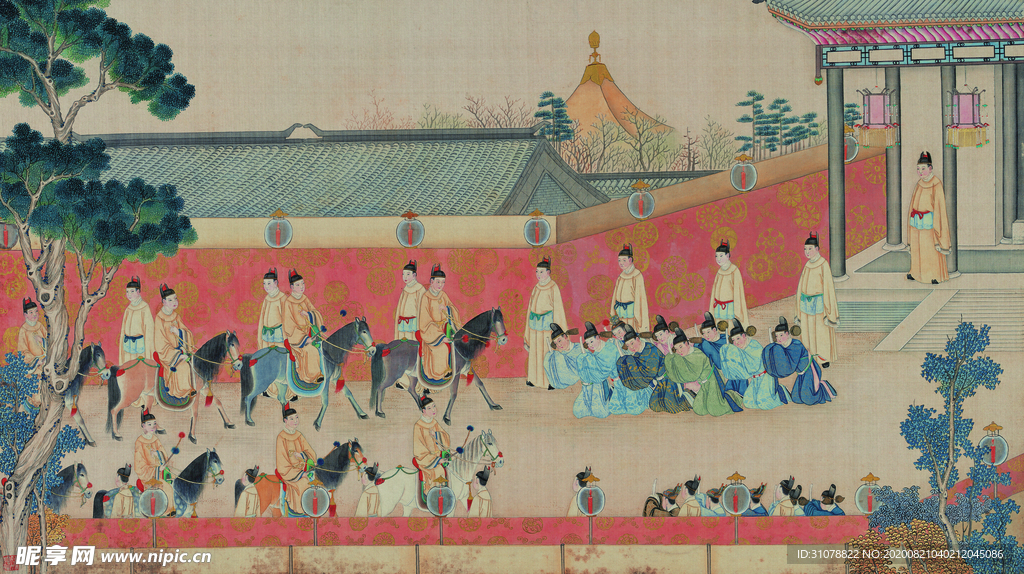 红楼梦场景精美工笔画