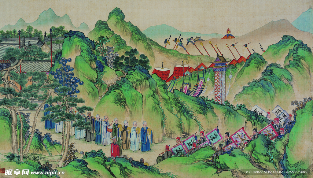 红楼梦场景精美工笔画