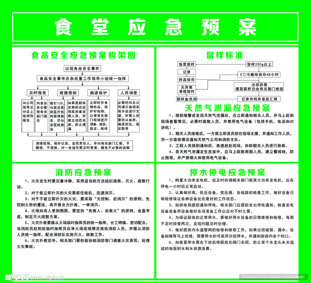 食堂应急预案