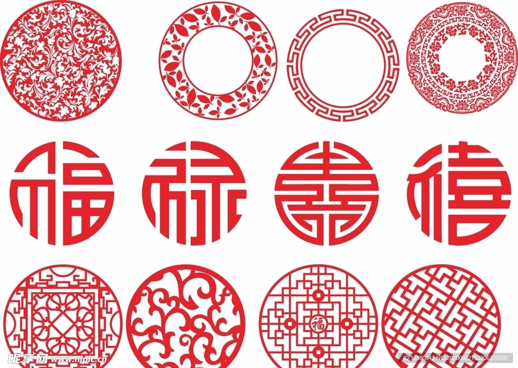 圆形花纹