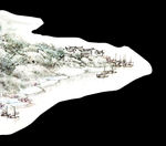 中国风山水水墨画插画背景素材