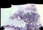 中国风山水水墨画插画背景素材