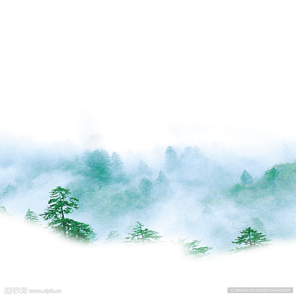 中国风山水水墨画