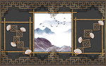 新中式背景墙
