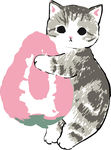 抱草莓的小猫