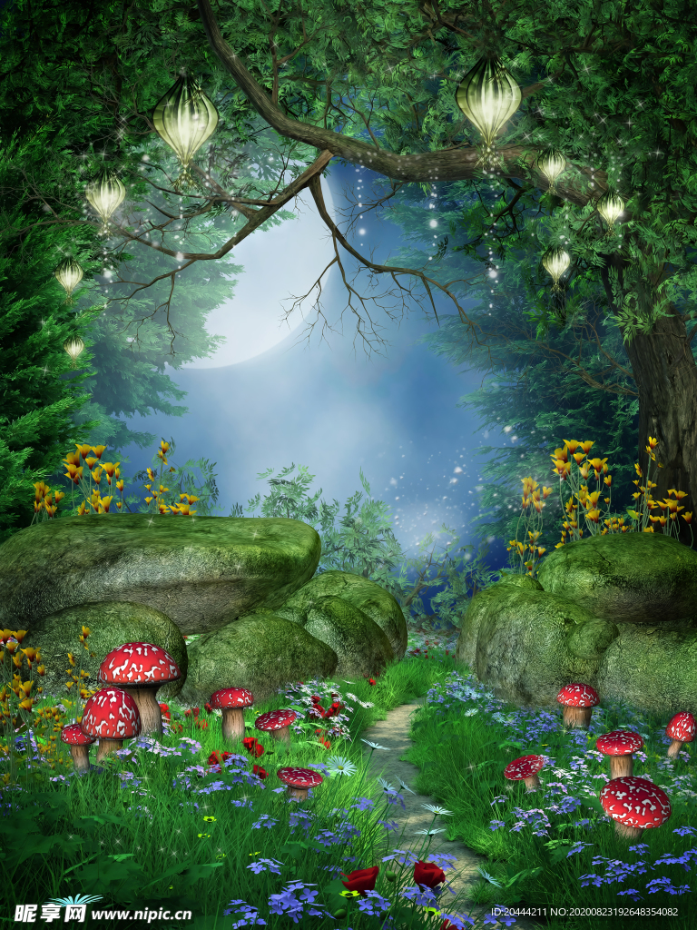 魔幻森林高清背景