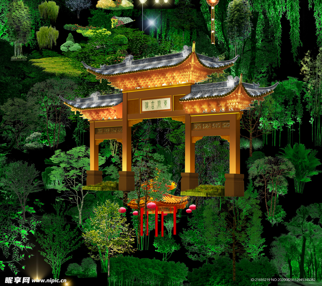 夜景素材  植物素材