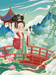 手绘 古风美女