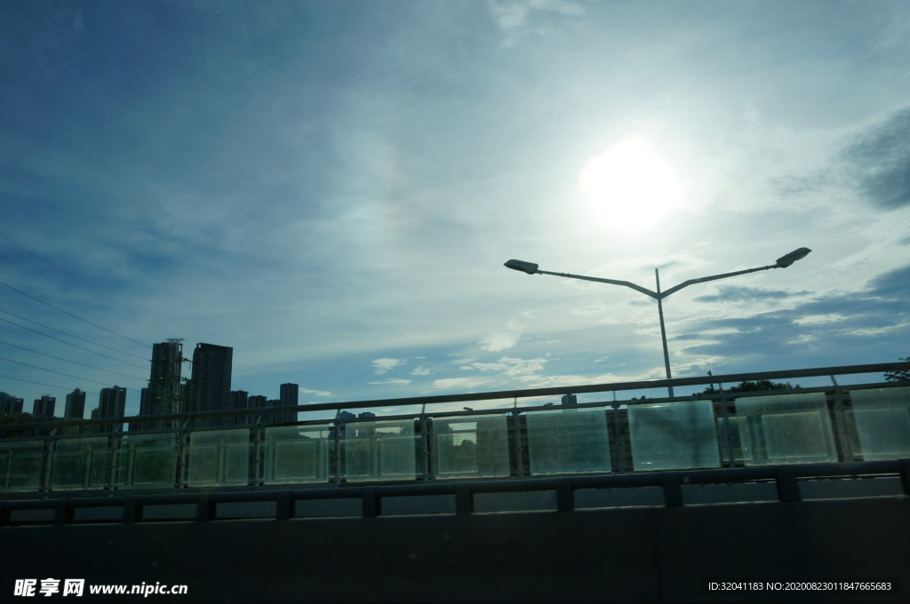 城市夕阳