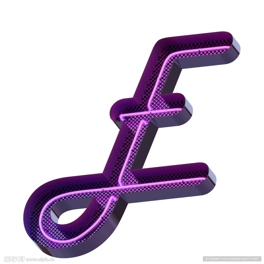 高清立体紫色霓虹灯字母元素设计图__其他模型_3D设计_设计图库_昵图网nipic.com
